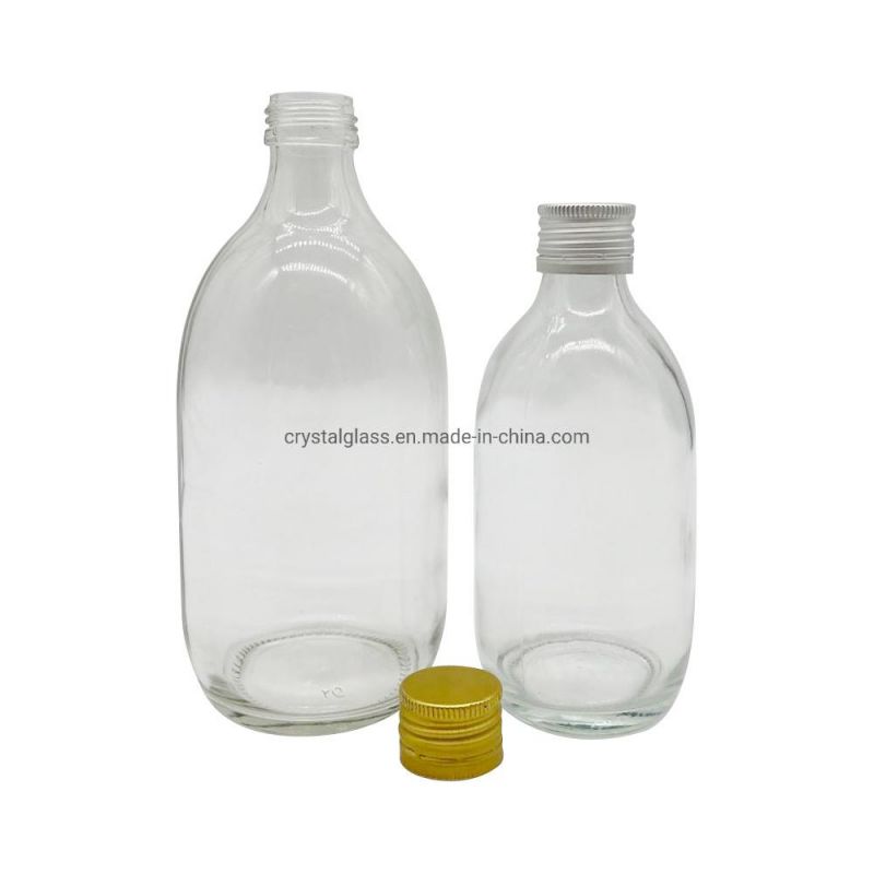 350ml Frosted Glass Bottle for Cold Pressed Fresh Juice Beverage Drinks Packaging Bottle with Lids