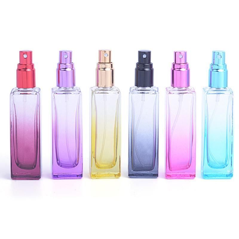 in Stock Empty Pefume Bottles for Sale Square Clear Glass Spray Bottle for Perfumes Fragrance Bottle