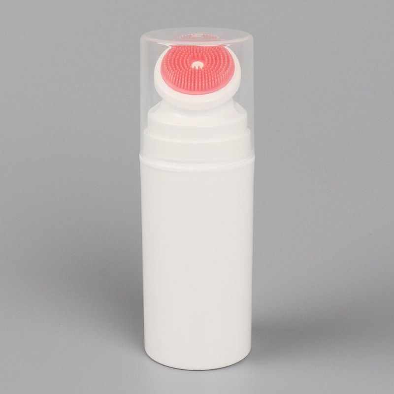 2022 New Design D40mm Face Wash Plastic Cosmetic Silicone Massage Tube with Brush Applicator