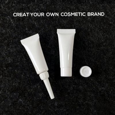 White Squeeze Plastic Tube Cosmetic with Flip Top