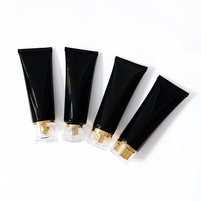 Qiaoneng Manufacturer Cosmetic Tube Container Black Plastic Tube Packaging