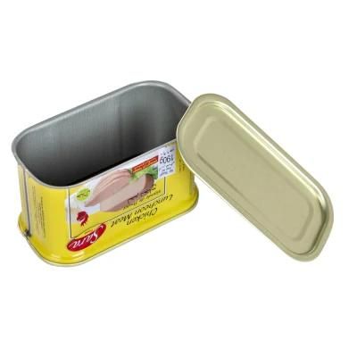 198g Empty Square Meat Tin Can for Food Packing