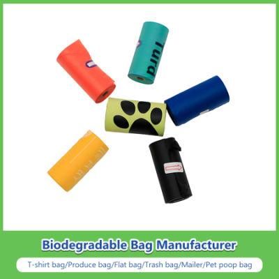 China 100% Biodegradable Bags Compostable Waste Pet Poop Bags Manufacturer/Supplier/Wholesale/Factory