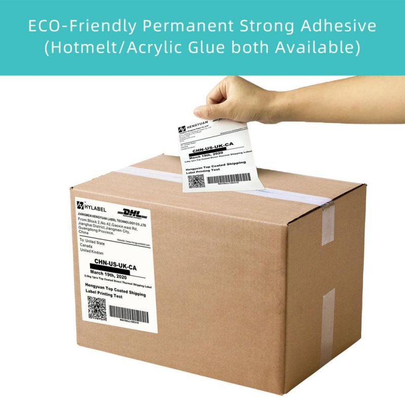 Self Adhesive Label Thermal Paper Rolls Zebra Barcode Label Roll