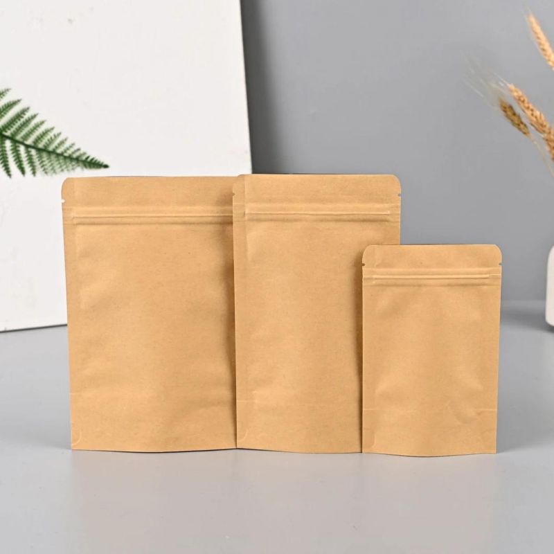 Kraft/Plastic Doypack Zipper Bag with Window