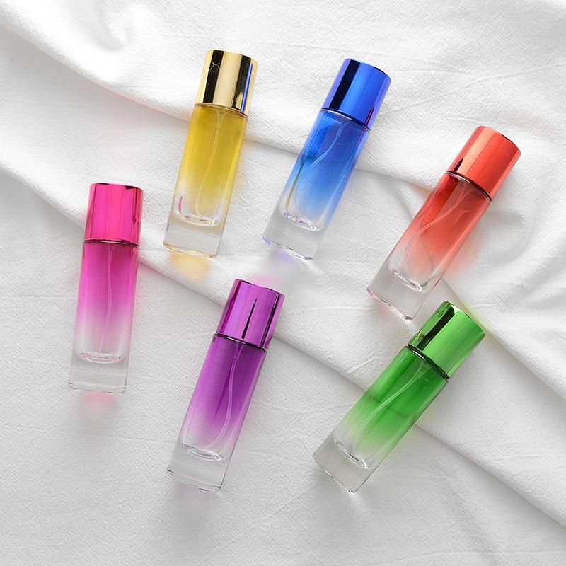 30ml Colorful Gradient Glass Spray Bottle Reusable Refillable Traveling Bottle