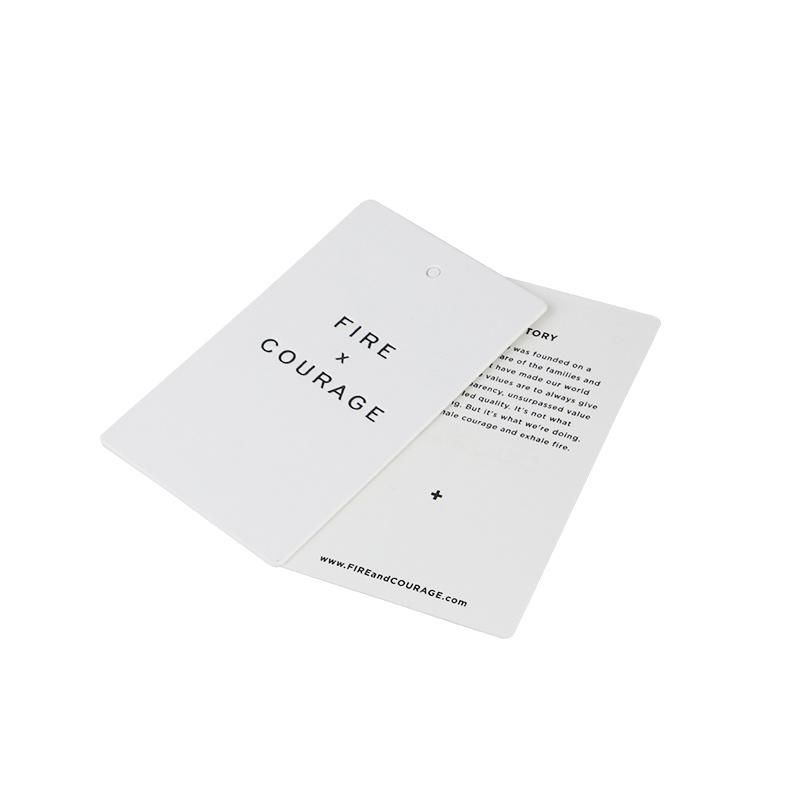 600GSM Matte White Paper Hangtag