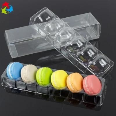 Macaron Transparent Pladtic Folding Box with Blister Tray