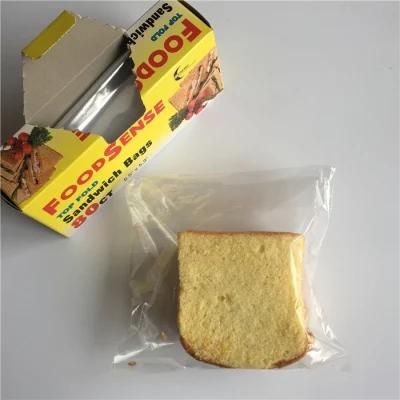 2021 Custom Clear Fold Lunch Bread Food Packaging Disposable Biodegradable Flip Top Sandwich Bag