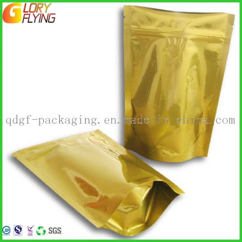 Standing Food Zipper Bag with Valve for Ground Coffee Packaging