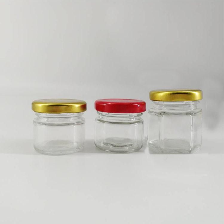 Small Saffron Glass Jar 25ml Jam Honey Jar