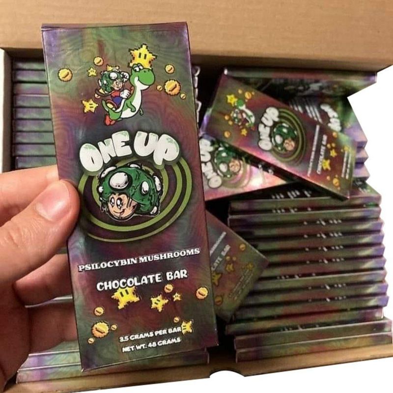 One up Psilocybin Mushroom Chocolate Bars Packaging Box