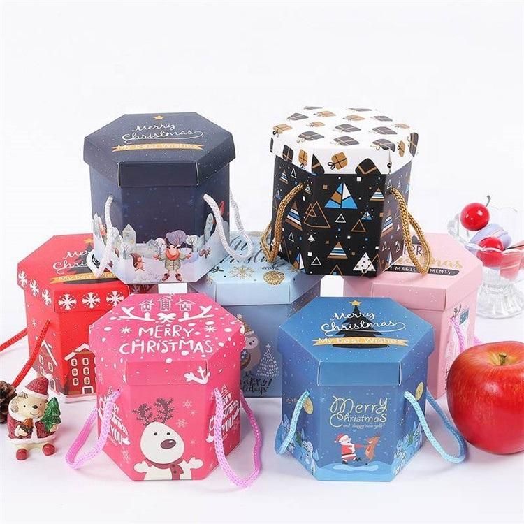 High Quality Luxury Custom Christmas Decoration Foldable Carton Packaging Paper Gift Box