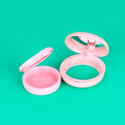 New Design Elegant Cute Pink Round Empty Plastic Case Air Cushion Powder Case for Makeup Case