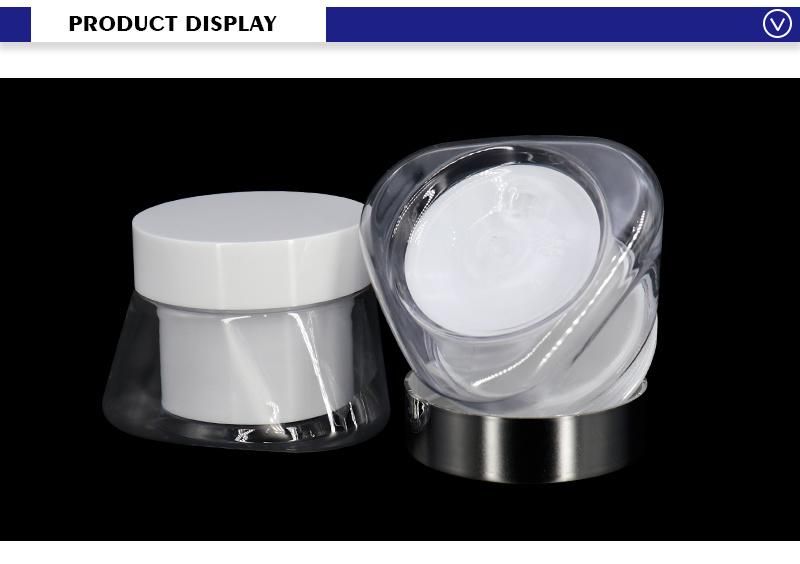 OEM Hot Stamping 50ml Clear Plastic Cream Jar