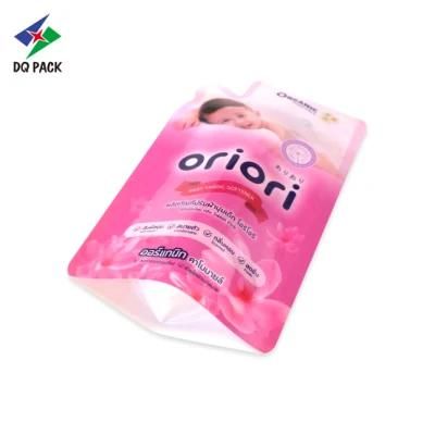 Dq Pack Custom Printed Mylar Bag Custom Logo Packaging Bag Special Shape Stand up Pouch for Baby Fabric Softener Packaging