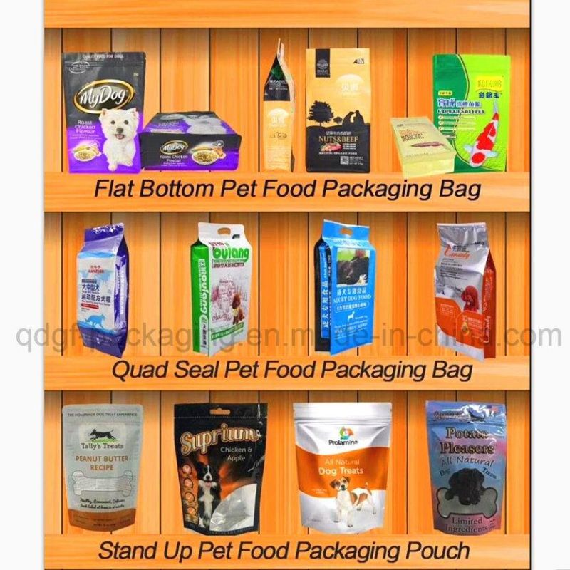 Biodegradable Pet Food Packaging Bags with Handle and Zip Lock