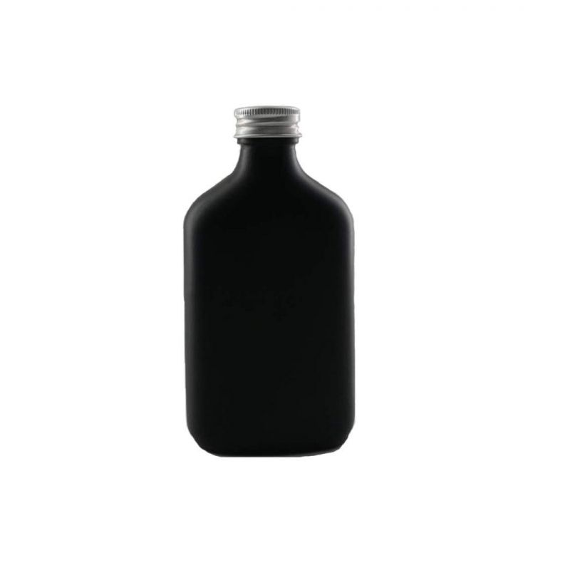 350ml Flat Empty Whiskey Cold Brew Coffee Glass Bottle with Screw Cap