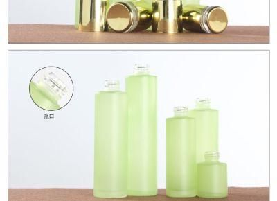 Green Color Cream Jar 30g 50g Cream Jar with Gold Caps