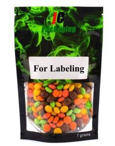 Jc Packaging Green Smoke Smell Proof Mylar Cannibus Bags Zipper Stand up Foil Pouches Food Safe Aluminum Material 3.5g 7g