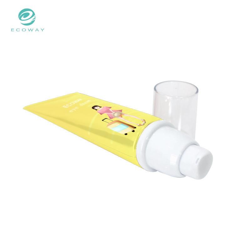 Eco Friendly Diameter 30cm Empty 50ml Soft Airless Pump Cosmetic Cream Packaging Round Tubes