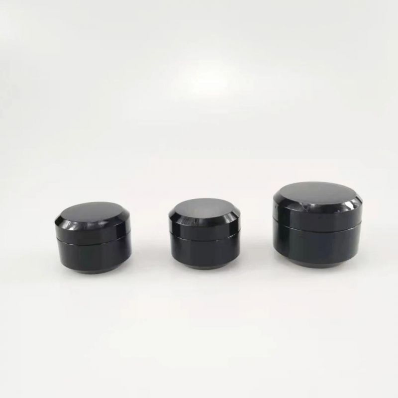 10g 20g Plastic Can Empty Cosmetic Container Black Cover Cream Lotion Can Bottle Cosmetic Sub Packaging Box