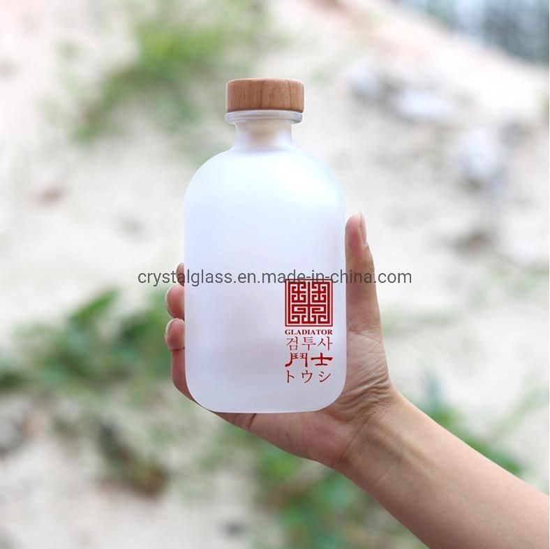 250ml Fruit Wine Bottle Glass Beverage Bottle High-Grade Frosted Wine Bottle Factory Production to Sample Custom