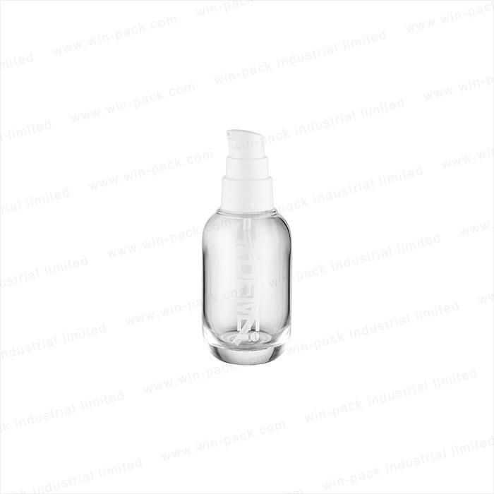 New Design Raw Green Material Original Color Glass Bottle 30g Glass Jar with Screw Alum Gold Cap