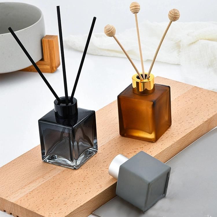 Clear Matte Color Black Grey Luxury Square Empty 50ml 100ml 150ml 200ml Aroma Diffuser Bottle