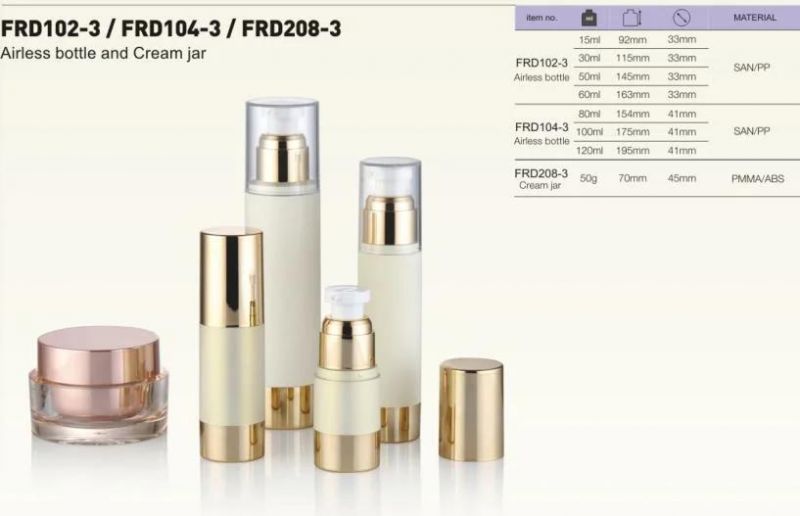 Airless Bottle for Face Lotion 50g Cosmetic Jar for Face Cosmetic Packaging