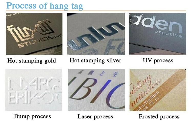 Garment Paper Hang Tag Printed Brand Logo Tag