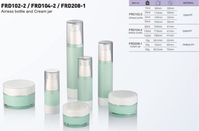 15ml 30ml 50ml High Quality PP Clear Cosmetic Lotion Airless Bottles with Pump Top