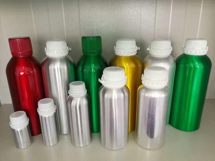 Golden Color 100ml Aluminium Bottle for Chemical Packing