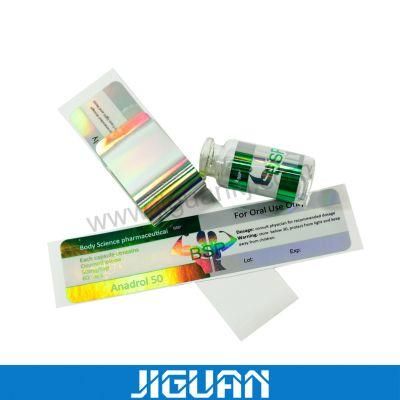 Medecine Packaging Adhesive Sticker Hologram Pharmaceutical Steroid 10ml Vial Label