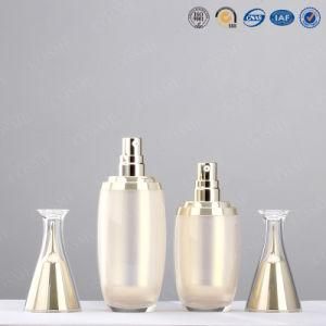 Glossy Silver Acrylic Cream Jar Lotion Bottle for Cosmetics