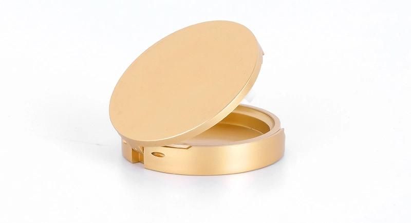 Manufacturer Gold Luxury Round 59mm Elegant Compact Powder Case for Pressed Powder Cosmetic Packaging