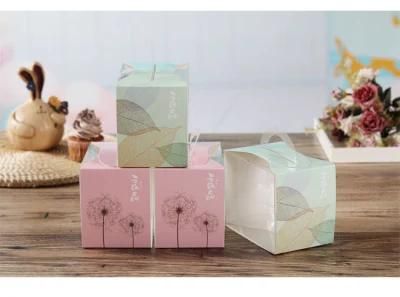 Cake Pastry Gift Packaging Box Bakery Plastic Box With Handle and Pape Card