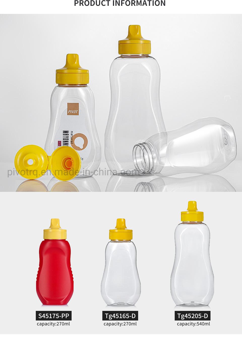 270ml PP Plastic Hot Filling Squeeze Jar Soy Sauce Ketchup Bottle Tomato Peanut Butter Bottle