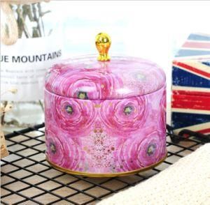 Rose Red Tea Flower Tea Storage Iron Box