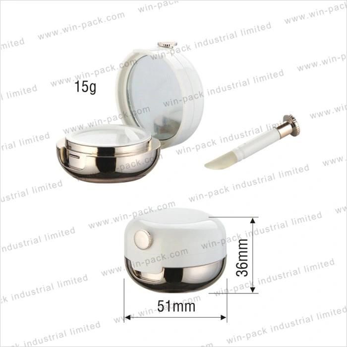 Winpack Hot Sell Round White Loose Powder Case for Cosmetic Packing