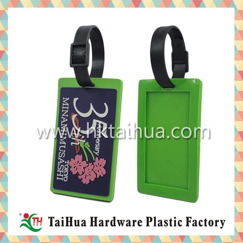 Factory Direct Stand Sale Eco-Friendly Travel Soft PVC Luggage Tag