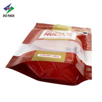 Dq Pack Custom Logo Packaging Mylar Bag Custom Printed Ziplock Bag Stand up Zipper Bag with Transparent Window