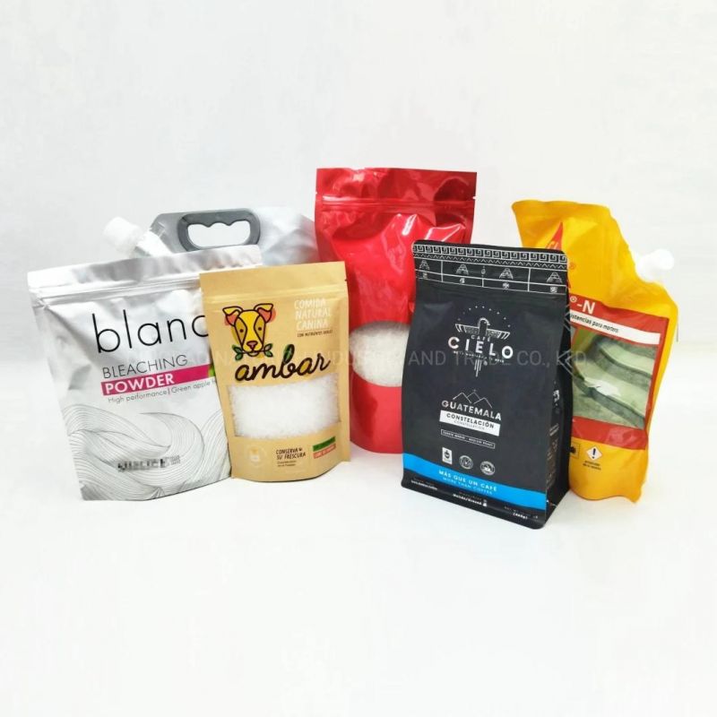 Roasted Caffe Beans Square Plastic Pouch Coffee Packaging Zipper Bag