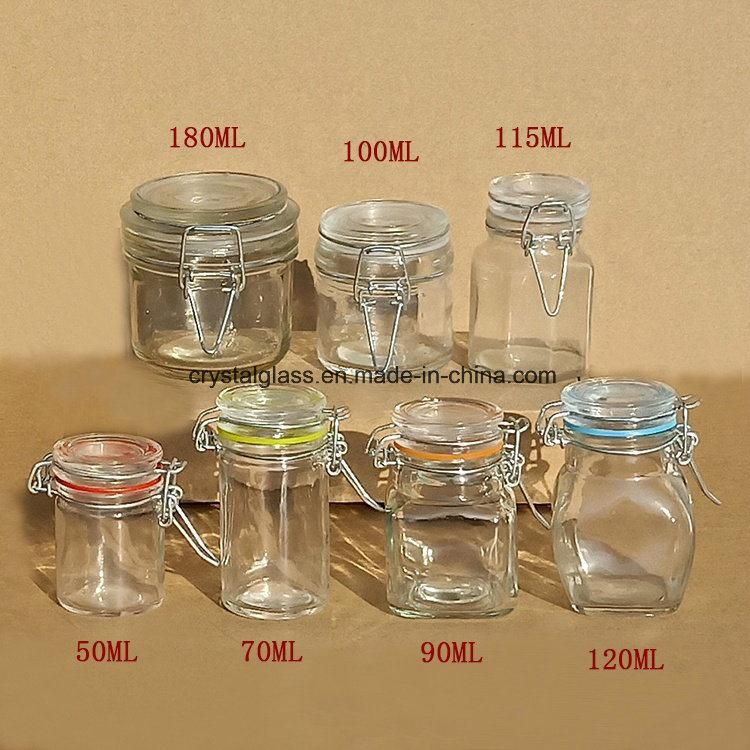 4oz 8oz 12oz 16oz Flint Glass Jelly Jam Round Eco Mason Glass Jar with Silver Lid