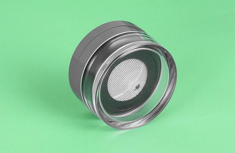 15g Empty Round Plastic Loose Powder Case for Glitter Powder with Mirror