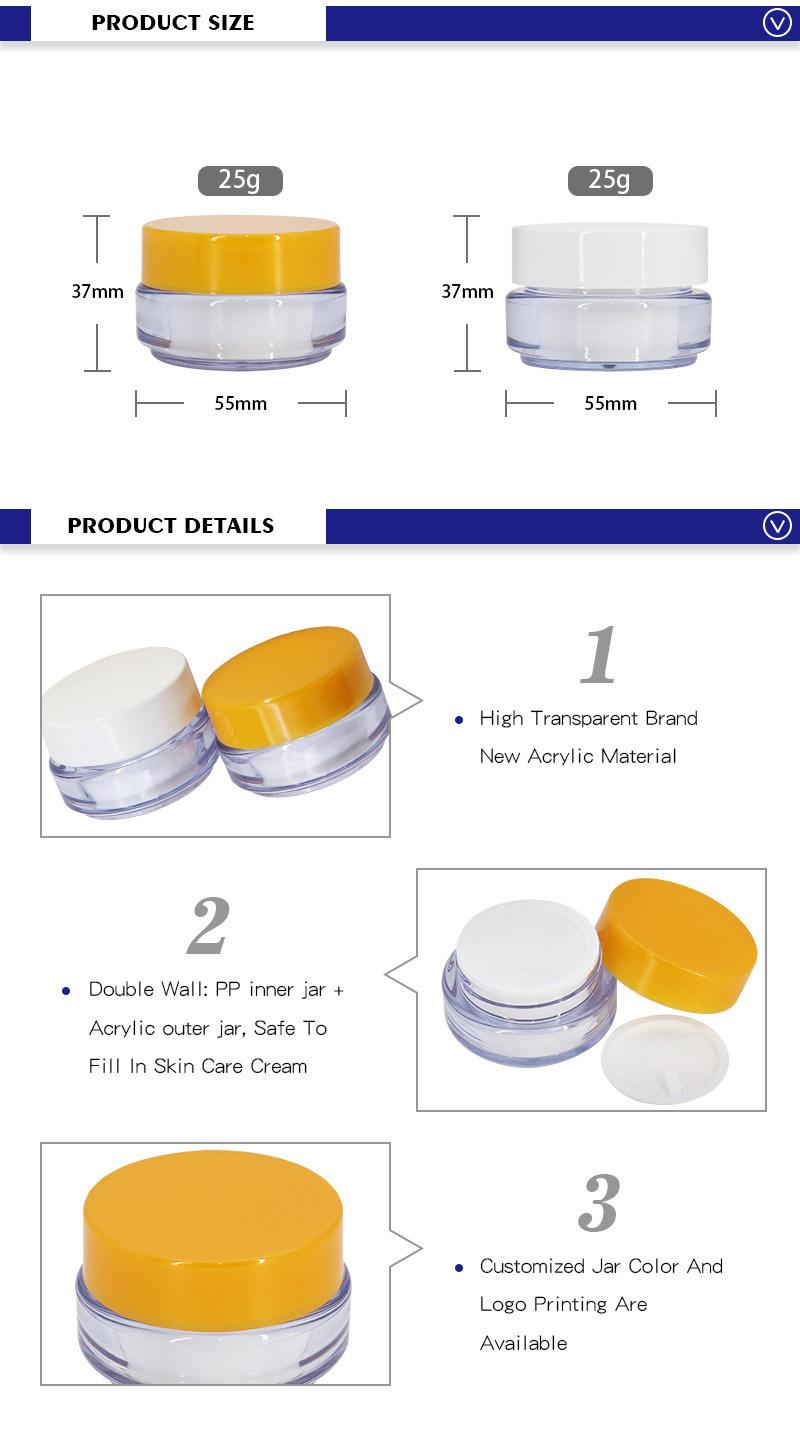 Factory Supply Wholesale Empty 25ml Eco Friendly Cosmetic Containers for Cream