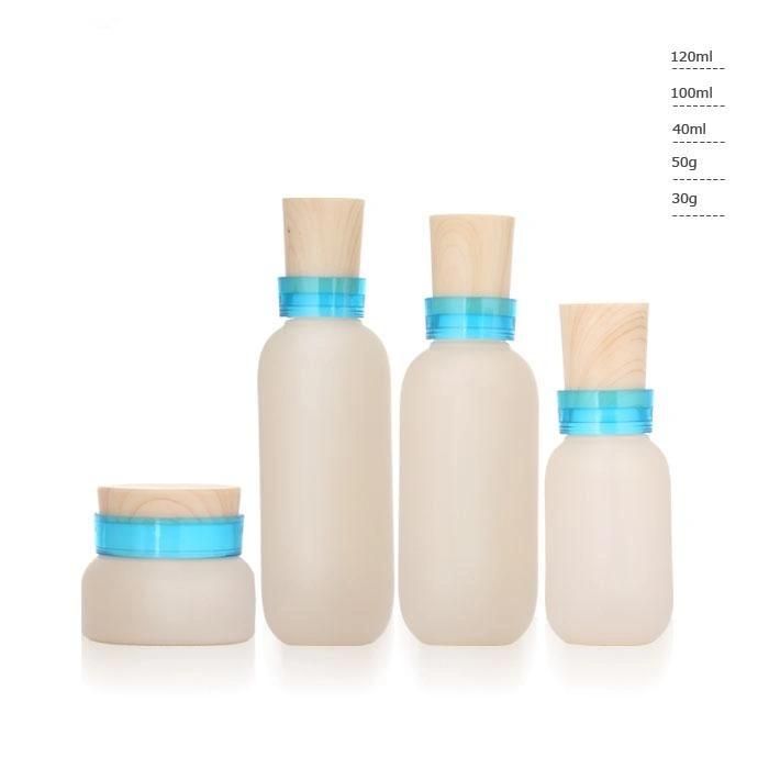 Ll36 Hot Sale Cream Frosted Bottlefor Cosmetic Cosmetics Cream Glass Bottles Have Stock