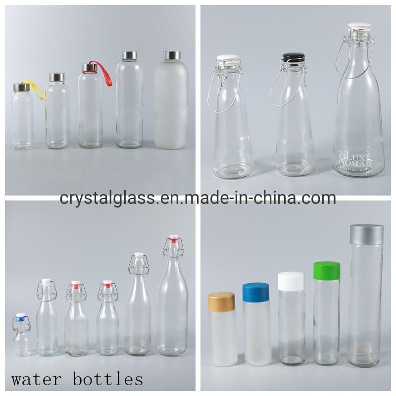 China Factory Beverage Bottle Supplier 5oz 10oz 14oz 300ml 500ml 750ml Glass Water Bottle