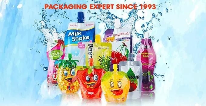 Dq Pack Customized Printing High Quality Specail Shape Beverage Packaging Stand up Pouch with Spout