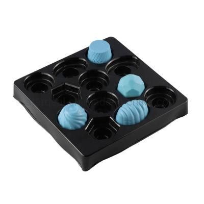 Custom Insert Truffle Black Plastic Blister Tray Chocolate